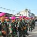 Prajurit Brigif 4 Mar/BS Melaksanakan Pengamanan Kunjungan Presiden RI, Ir. H. Joko Widodo ke Prov Lampung
