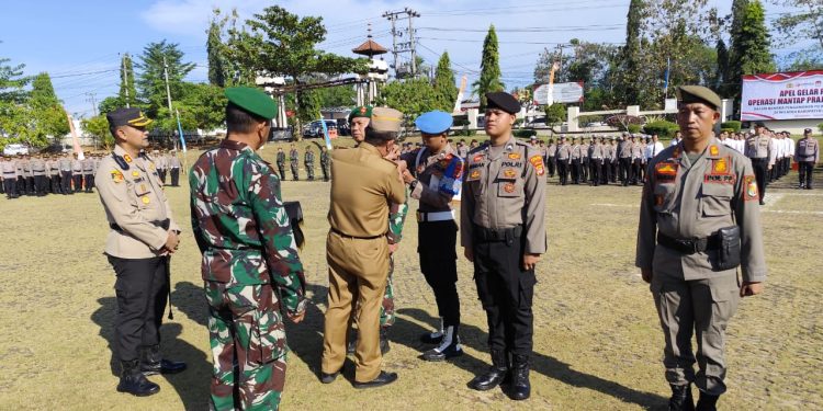 Amankan Pilkada, Polres Lampung Utara Melaksanakan Apel Gelar Pasukan Ops Mantap Praja Krakatau 2024