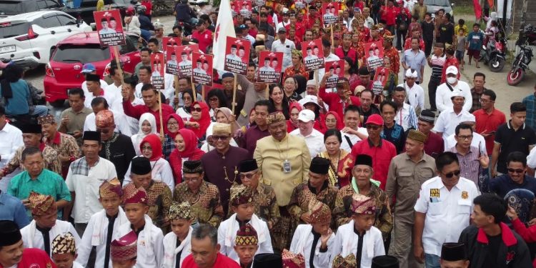 Tokoh Lintas Adat Budaya Hadiri Deklarasi Bacalon Bupati Lamteng Ardito-Koheri
