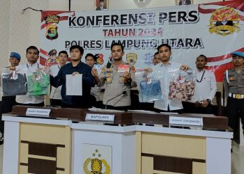 Dugaan Korupsi Dana Bos Afirmasi KS SMPN 3 Bunga Mayang di Tahan Polres Lampura