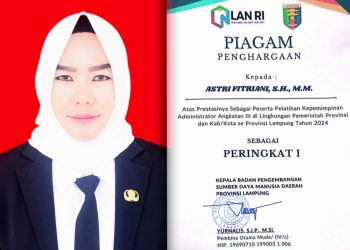 Astri Fitriani Raih Peringkat Satu Terbaik Se Lampung PKA Angkatan III 2024 Yang Layak di Banggakan