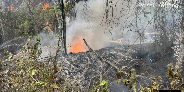 Polres Muba Amankan Warga yang Jadi Penyebab Terbakarnya Sumur Minyak di Keluang
