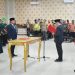 Aula Tabik Oy di Kabupaten Mesuji menjadi saksi pelantikan Wahyu Arswendo Umbara sebagai Penjabat Sekretaris Daerah (Sekda) yang baru