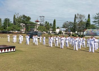 Syarat UKP, 47 Personel Polres Lampung Utara Laksanakan Ujian Beladiri Polri