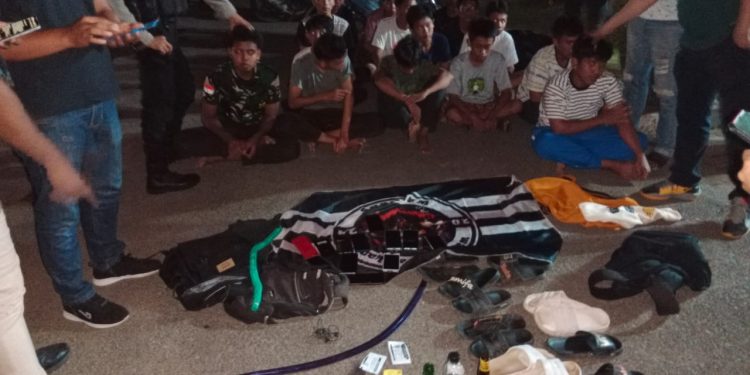 Diduga Hendak Tawuran, Puluhan Remaja dan Sajam Diamankan Polres Lampura