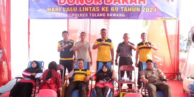 Puncak Peringatan Hari Lalu Lintas Bhayangkara Ke-69, Polres Tulang Bawang Gelar CFD dan Kegiatan Menarik Lainnya