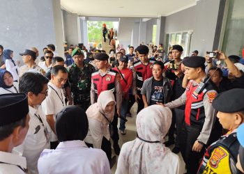Amankan Pengundian Nomor Urut Paslon Pilkada Lampung Utara, Polres Terjukan Ratusan Personel Gabungan