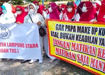 Minta Keadilan Pemkab Lampura, Nakes Bidan TKS Gelar Unjuk Rasa, Ini Poin-poinnya!