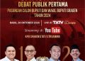 DEBAT PERDANA CABUP DAN WABUP KAB SRAGEN  PASANGAN 01 BOWO-SUWARDI DAN 02 SIGIT PAMUNGKAS-SUROTO