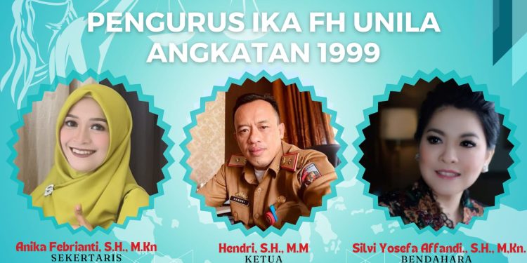 DPP KWIP Ucapkan SELAMAT DAN SUKSES ATAS PELANTIKAN PENGURUS IKA FH UNILA ANGKATAN 1981-2019 ” OLEH KETUA UMUM IKA FH UNILA