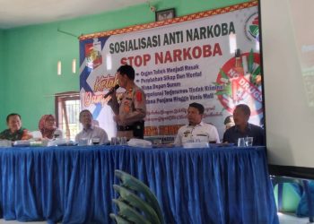 Kapolsek Abung Barat Gelar Penyuluhan Bahaya Narkoba di Desa Lepang Besar