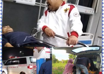 Kepala Markas PMI dan Anggota SMSI bantu Aliaman warga Kelurahan Kasui dirawat ke Rumah Sakit Zainal Pagar Alam