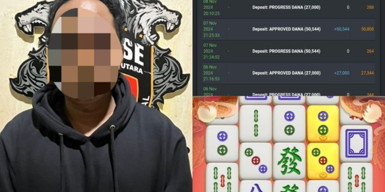 Sedang Asik Main Judi Slot, Pria Paruh Baya Ditangkap Satuan Reskrim Polres Lampura