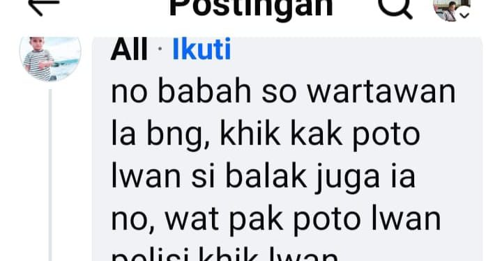 Lecehkan Profesi Wartawan Akun Media Sosial Facebook ALL Terancam Dilaporkan