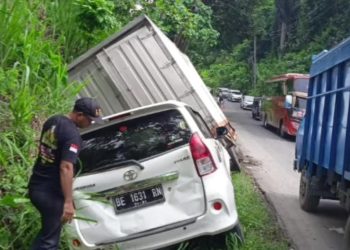 Kecelakaan Beruntun di Jalur Wisata Pesawaran, Polisi : Tidak Ada Korban Jiwa