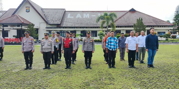 Jamin Perayaan Natal Berjalan Aman Kondusif, Polres Lampura Gelar Apel Siaga Satu