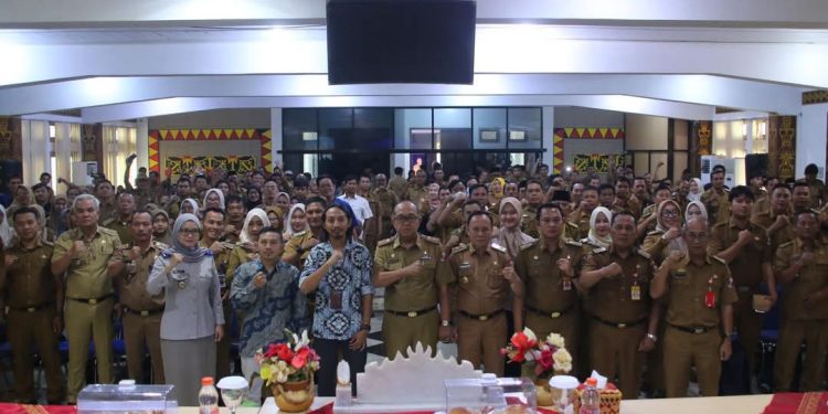 PJ. BUPATI LAMPUNG UTARA HADIRI PISAH SAMBUT KEPALA LEMBAGA PEMASYARAKATAN KELAS IIA KOTABUMI