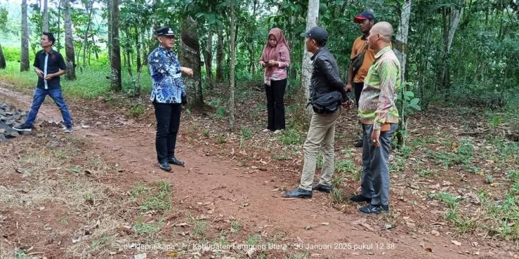 Camat Abung Tengah Kunjungi Desa Peninjauan Fisik DD