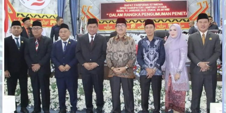 Paripurna DPRD Lampura Tetapkan Hamartoni Romli Bupati 2025-2030