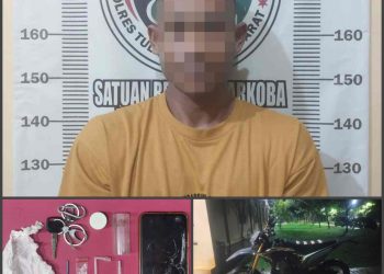 Sat Narkoba Polres Tulang Bawang Barat, Berhasil Ringkus kurir sabu di Kecamatan Gunung Agung