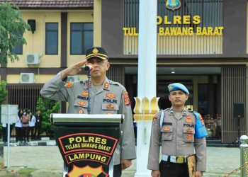 Polres Tubaba Melaksanakan Apel Gelar Pasukan Operasi Keselamatan Krakatau 2025