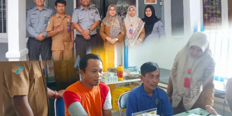Lapas Kotabumi dan Puskesmas Kotabumi II Gelar Screening Kesehatan bagi Warga Binaan