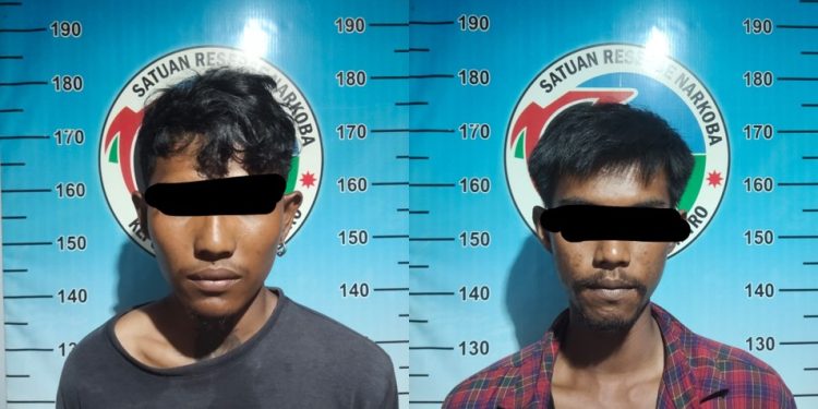 Dua Pria Diamankan Sat Narkoba Polres Metro Atas Dugaan Kepemilikan Narkotika