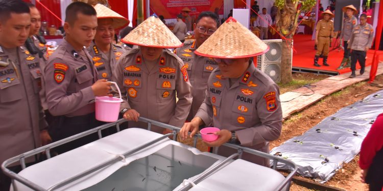 Kapolda Lampung Bersama Pengurus Bhayangkari Daerah lampung Luncurkan Program Pekarangan Pangan Lestari di SPN Polda