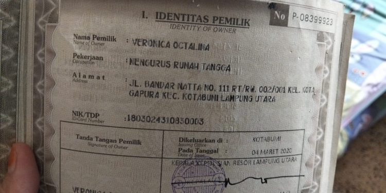 Kehilangan Satu Buah STNK Honda Beat BE 4184 JO Warna Putih