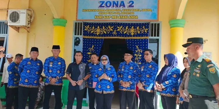 Bupati Ela, Launching Pelayanan Administrasi Kependudukan Zona 2 Marga Sekampung