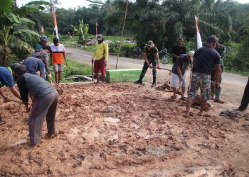 Pembangunan Jalan Lingkar TMMD ke 123 Kodim 0412/LU di Desa Subik dilakukan Perapian