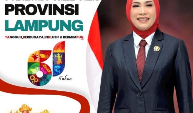 Ketua DPRD Kota Metro mengucapkan Dirgahayu Provinsi Lampung Ke 61 Tahun