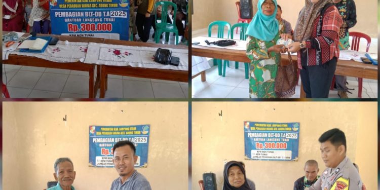 Kades Peraduan Waras Kawal Langsung Pembagian BLT