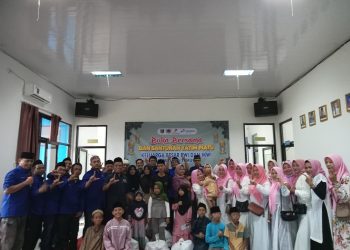 Usai Bagi Takjil, PWI Lampung Timur Santuni Anak Yatim dan Buka Puasa Bersama