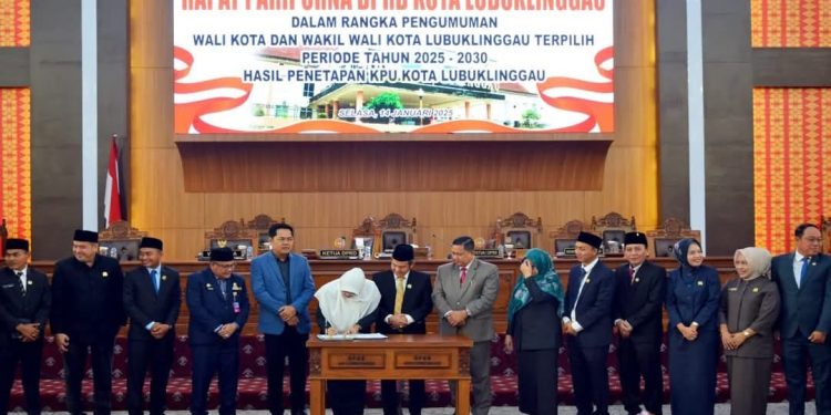 DPRD Gelar Paripurna Pengumuman Wako – Wawako Lubuklinggau Terpilih