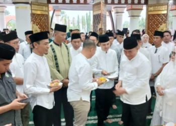 Bupati Tanggamus Hadiri Sholawat Di Masjid Agung Nurul Faizin Islamik Centre Kota Agung