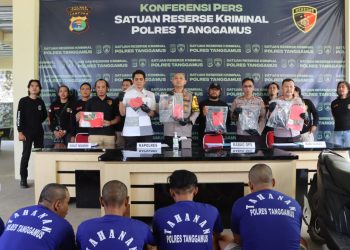 Satreskrim Polres Tanggamus Ungkap Tiga Kasus Curanmor, Lima Pelaku Ditangkap