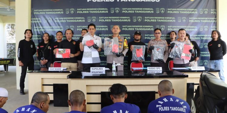 Satreskrim Polres Tanggamus Ungkap Tiga Kasus Curanmor, Lima Pelaku Ditangkap