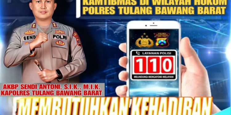 Polres Tubaba Ajak Warga Manfaatkan Layanan 110 untuk Keamanan Liburan