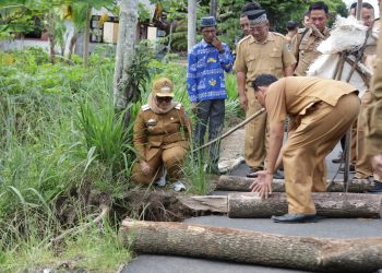 Sidak Pasca Idul Fitri: Bupati Lampung Timur Tinjau Infrastruktur Rusak di Desa Sukadana Ilir