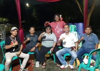 Lurah Ciketing Udik Turun Gunung Ikutan Malam Geladi Resik untuk Persiapan Acara HPN Bekasi Raya