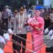 Pedang Pora Mewarnai Pisah Sambut Kapolres Metro