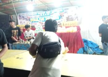 Perjudian Berkedok Pasar Malam di Merangin Ramai