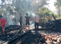 Rumah Lansia di Sekancing Hangus Terbakar, Polsek Muara Siau Bergerak Cepat Amankan TKP