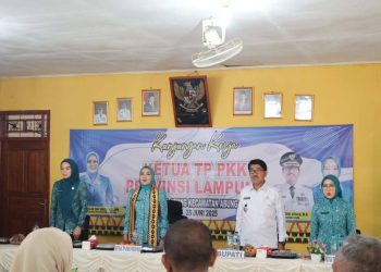 HAMARTONI HADIRI KUNJUNGAN KERJA TP-PKK PROVINSI LAMPUNG DI DESA KEMALO ABUNG