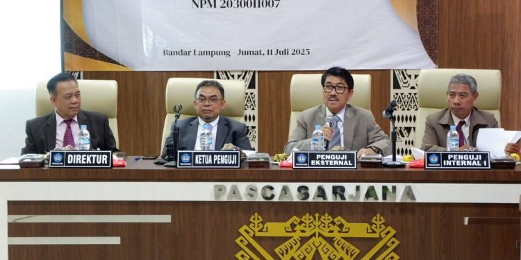 Bupati Lampung Utara Hadiri Ujian Terbuka Promosi Doktor di Unila, Bertindak sebagai Dosen Penguji Tamu