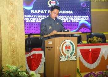 Wakil Bupati Mesuji M. Yugi Wicaksono Menghadiri Rapat Paripurna Penyampaian Raperda Pertanggungjawaban APBD 2024
