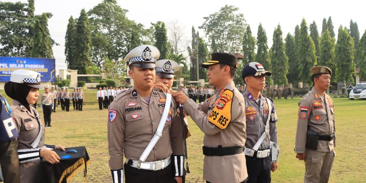 Ops Patuh Krakatau 2025, Polres Lampung Utara Laksanakan Apel Gelar Pasukan
