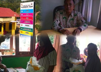 Pemdes Sumber Tani Salurkan Bantuan Beras Ketahanan Pangan ke 136 KPM