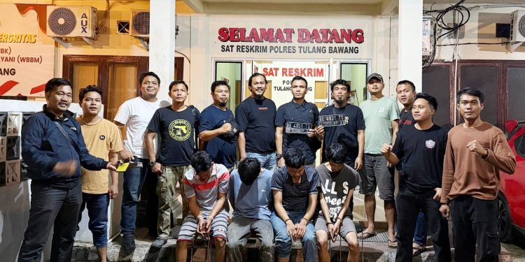 Polisi Tangkap Empat Pelaku Curanmor Yang Beraksi di Halaman Belakang Rumah Kakam di Menggala Timur